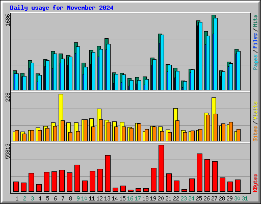 Daily usage for November 2024