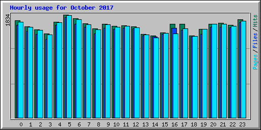 Hourly usage for October 2017