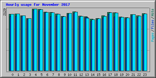 Hourly usage for November 2017