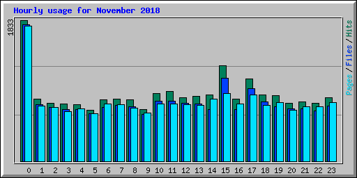 Hourly usage for November 2018