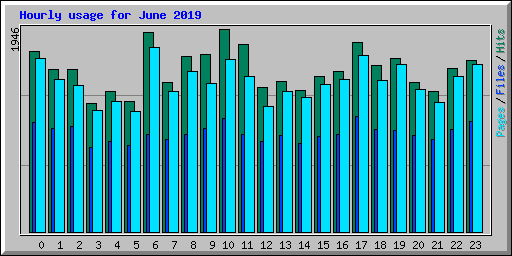 Hourly usage for June 2019