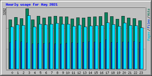 Hourly usage for May 2021