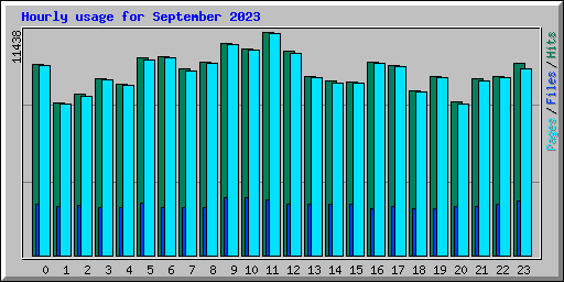 Hourly usage for September 2023