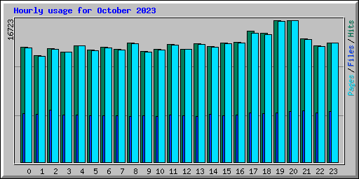 Hourly usage for October 2023
