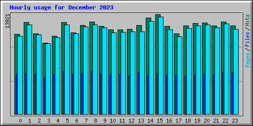 Hourly usage for December 2023