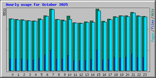 Hourly usage for October 2025