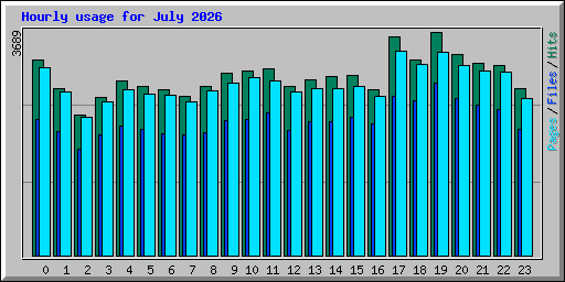 Hourly usage for July 2026