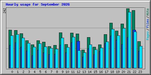 Hourly usage for September 2026